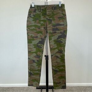 J. Crew Camo Skinny Pants in Green and Brown